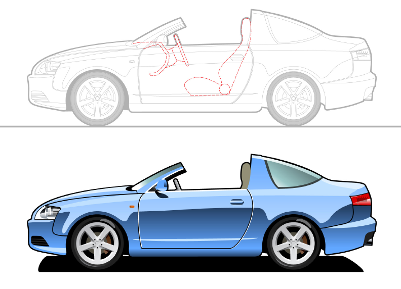targa y barra en T